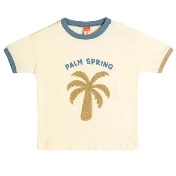 Tricou pentru băieți Koton 4SMB10242TK 110/ Ecru photo 1