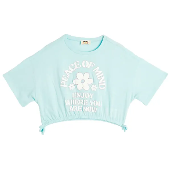 Tricou pentru fete Koton 4SKG10087AK 134 - 140 cm / Blue photo 1 Tricou pentru fete Koton 4SKG10087AK 134 - 140 cm / Blue photo 1