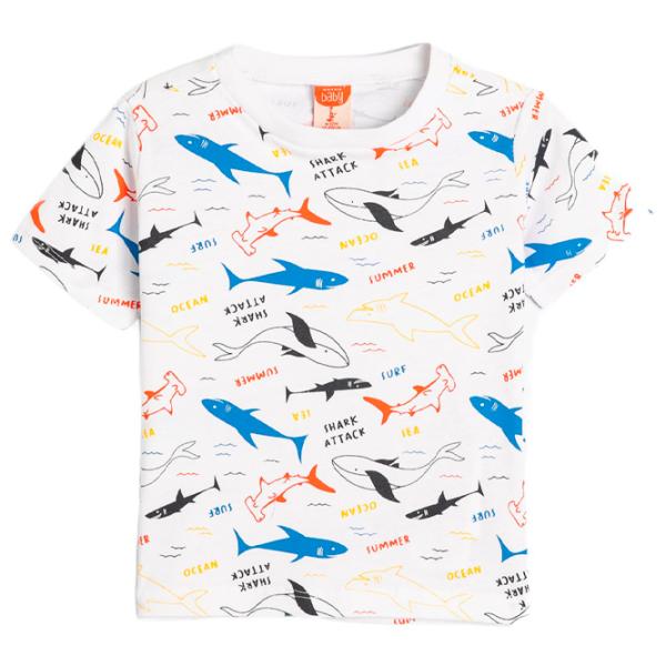 Tricou pentru băieți Koton 4SMB10178TK 104/ Ecru photo 1