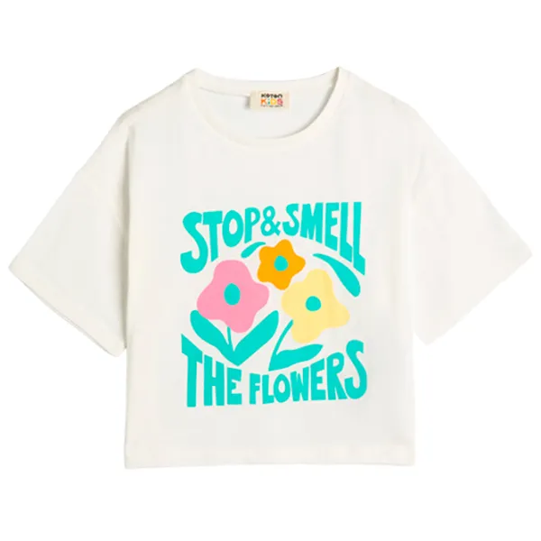 Футболка для девочек Koton 4SKG10139AK 146 - 152 см / Бежевый photo 1