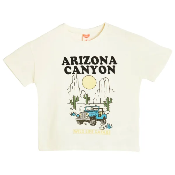 Tricou pentru băieți Koton 4SMB10347TK 110/ Ecru photo 1