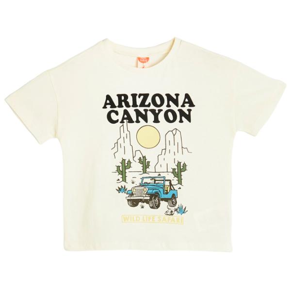 Tricou pentru băieți Koton 4SMB10347TK 110/ Ecru photo 1