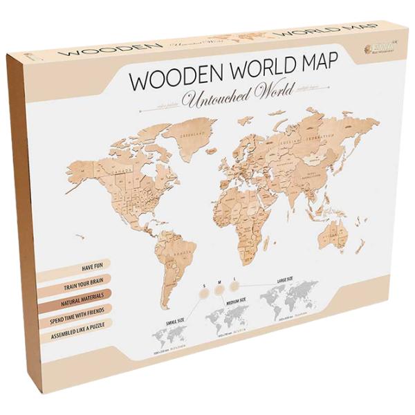 Puzzle 2D Ewa Toys World Map L Untouched World 14+/ Numărul de piese: 127 photo 1