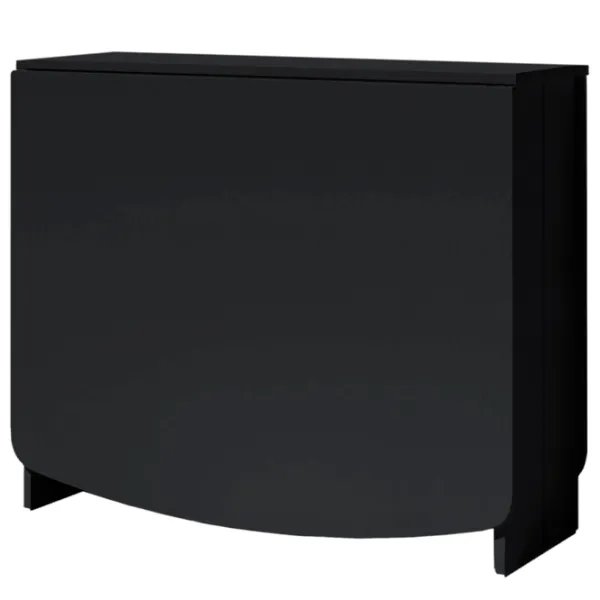 Masă de bucătărie extensibilă Fabrik Home закругленный чёрный ясень PAL/ Black photo 1 Masă de bucătărie extensibilă Fabrik Home закругленный чёрный ясень PAL/ Black photo 1