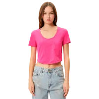 Tricou pentru femei Koton 4SAL10048IK 97% Bumbac/ Fuchsia