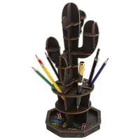 Puzzle 3D Ewa Toys Organizator birou: Cactus 14+/ Numărul de piese: 46