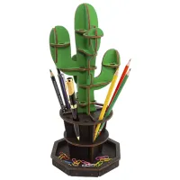 Puzzle 3D Ewa Toys Organizator birou: Cactus 14+/ Numărul de piese: 46