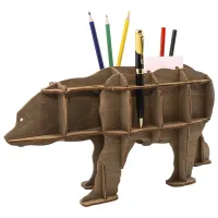 Puzzle 3D Ewa Toys Organizator birou: Urs 14+/ Numărul de piese: 26