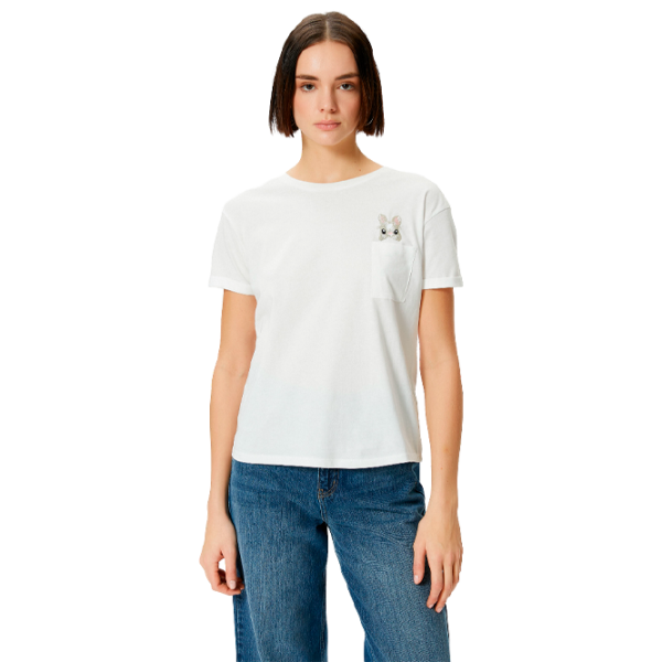 Tricou pentru femei Koton 4SAL10203IK 100% bumbac/ White photo 1