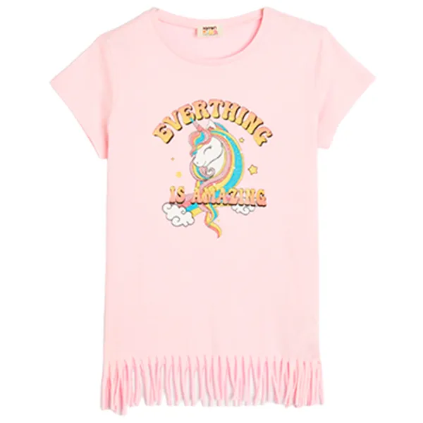 Футболка для девочек Koton 4SKG10046AK 146 - 152 см / Розовый photo 1 Футболка для девочек Koton 4SKG10046AK 146 - 152 см / Розовый photo 1