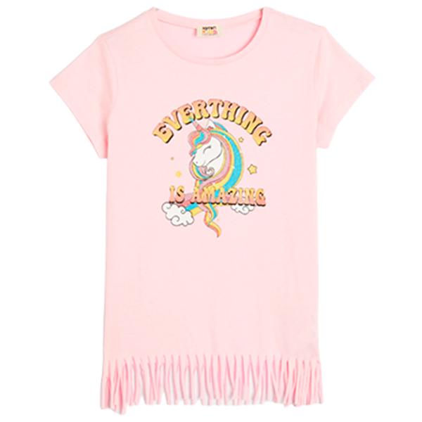 Футболка для девочек Koton 4SKG10046AK 146 - 152 см / Розовый photo 1 Футболка для девочек Koton 4SKG10046AK 146 - 152 см / Розовый photo 1