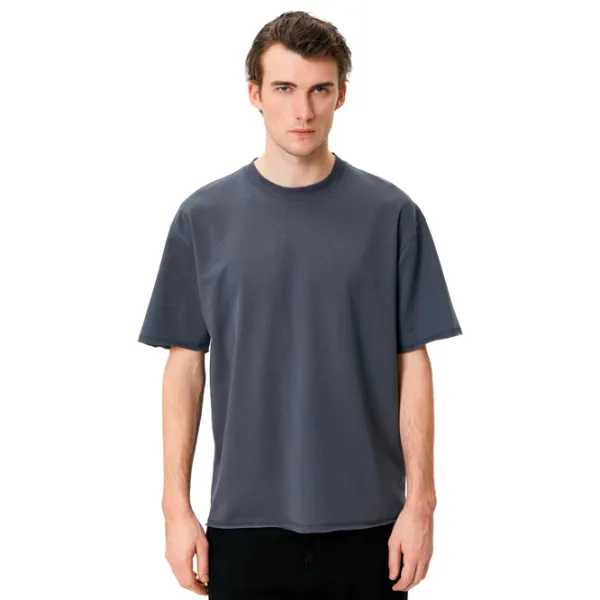 Tricou pentru bărbați Koton 4SAM10270HK 100% bumbac/ Grey photo 1