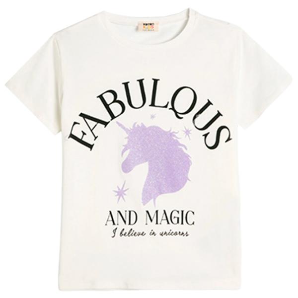 Футболка для девочек Koton 4SKG10372AK 146 - 152 см / Бежевый photo 1