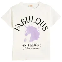 Футболка для девочек Koton 4SKG10372AK 104 - 110 см / Бежевый