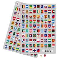 Puzzle 2D Ewa Toys Semne cu flaguri pentru hărțile EWA 14+/ Numărul de piese: 176