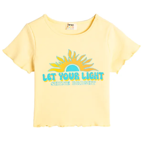 Tricou pentru fete Koton 4SKG10218AK 122 - 128 cm / Yellow photo 1