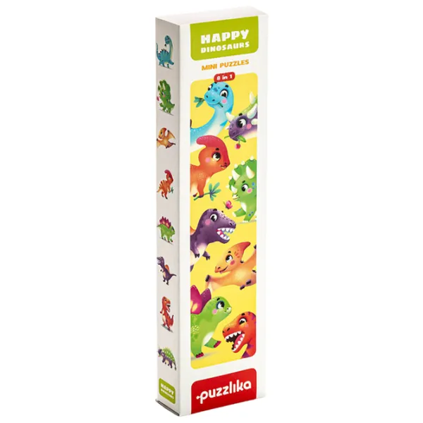 Set de puzzle-uri Puzzlika Dinozauri fericiți 2+/ Numărul de piese: 16 photo 1