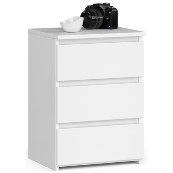 Noptiere Akord CL3 40 57 x 40 x 35/ PAL melaminat/ White photo 1