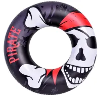 Надувной круг Avenli 35013 Винил/ Черный Белый