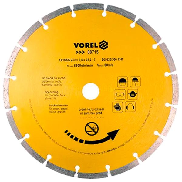 Алмазный отрезной диск Vorel VOR08715  photo 1