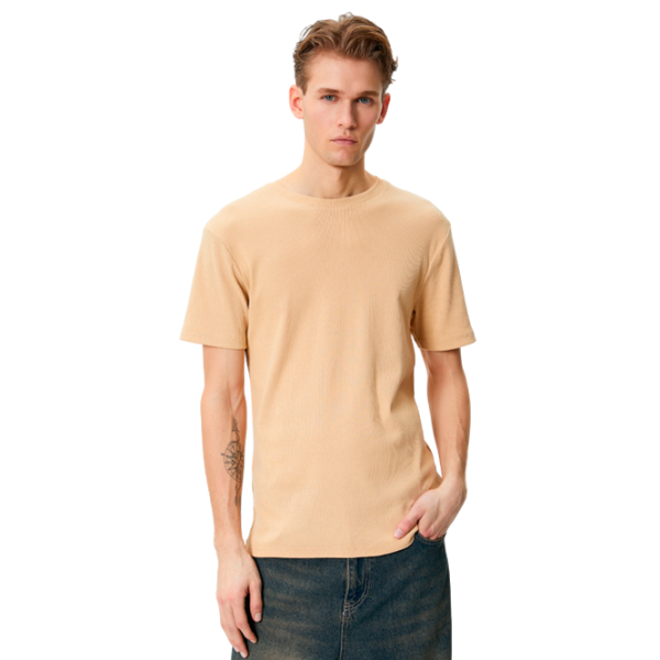 Tricou pentru bărbați Koton 4SAM10272HK 96% Bumbac/ Beige photo 1