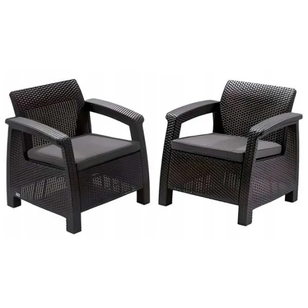 Set mobilă terasă Keter Corfu II Duo Plastic/ Plastic/ Graphite photo 1