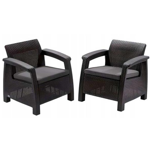 Set mobilă terasă Keter Corfu II Duo Plastic/ Plastic/ Graphite photo 1