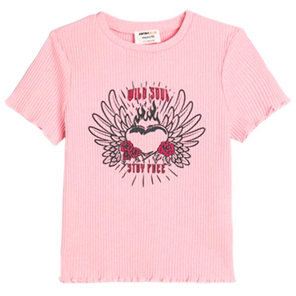 Tricou pentru fete Koton 4SKG10415AK 104 - 110 cm / Pink photo 1