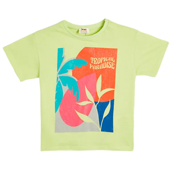 Tricou pentru fete Koton 4SKG10262AK 146 - 152 cm / Green photo 1 Tricou pentru fete Koton 4SKG10262AK 146 - 152 cm / Green photo 1