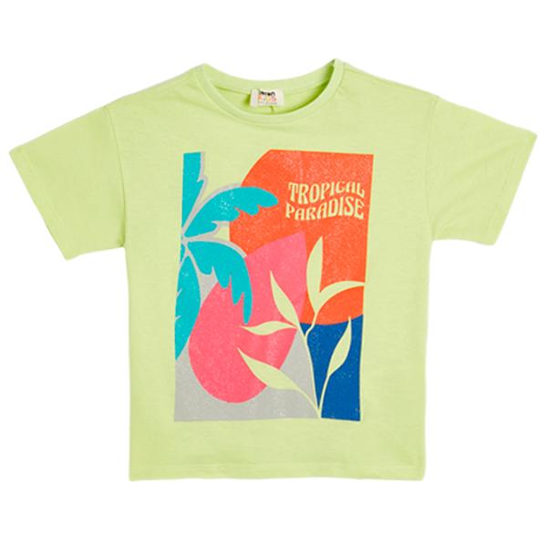 Tricou pentru fete Koton 4SKG10262AK 122 - 128 cm / Green photo 1 Tricou pentru fete Koton 4SKG10262AK 122 - 128 cm / Green photo 1
