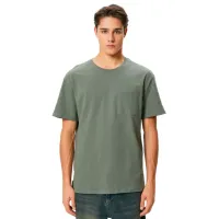 Tricou pentru bărbați Koton 4SAM10741HK 100% bumbac/ Antracit