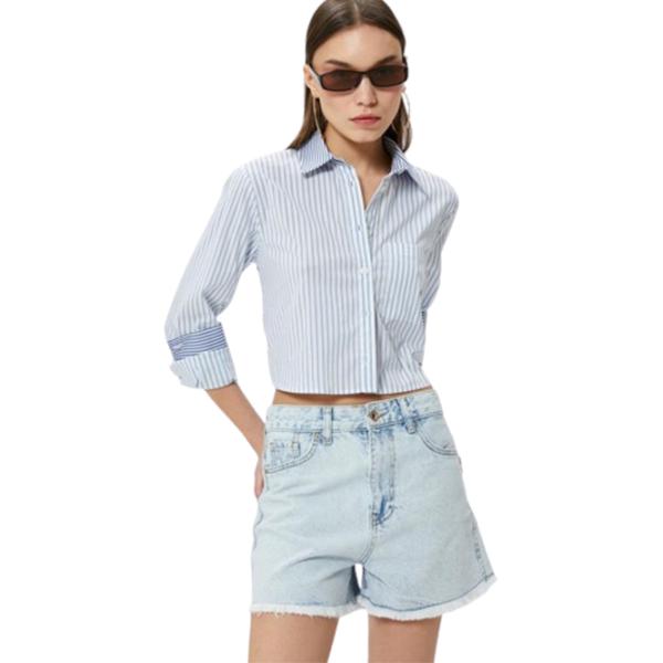 Pantaloni scurți pentru femei Koton 4SAL40017MD 40/ Light Blue photo 1