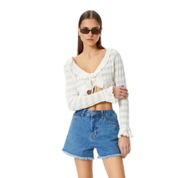 Pantaloni scurți pentru femei Koton 4SAL40017MD 36/ Light Indigo photo 1