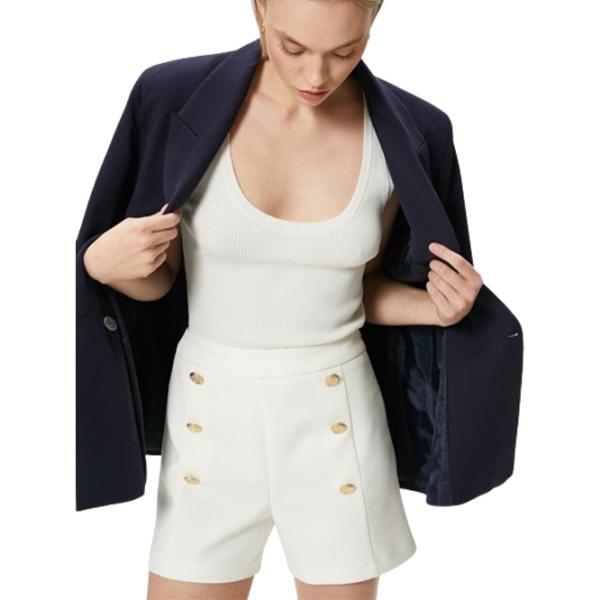Pantaloni scurți pentru femei Koton 4SAK40008UW 36/ White photo 1 Pantaloni scurți pentru femei Koton 4SAK40008UW 36/ White photo 1