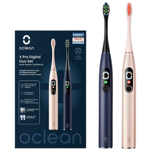 Periuță de dinți electrică Oclean X Pro Digital Duo Set 2D/ Gold photo 1