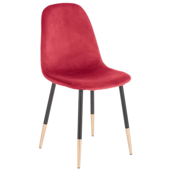 Scaun de bucătărie Halmar K379 Catifea/ Red Black photo 1
