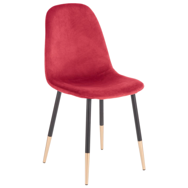 Scaun de bucătărie Halmar K379 Catifea/ Red Black photo 1