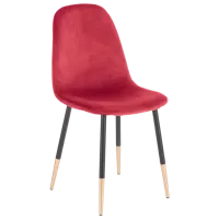 Кухонный стул Halmar K379 Бархат/ Красный Черный