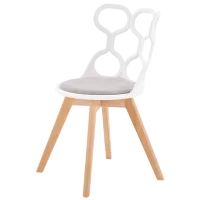 Scaun de bucătărie Halmar K308 Stofă/ White Gray