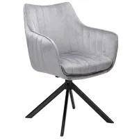 Scaun de bucătărie Signal Azalia Catifea/ Gray Black