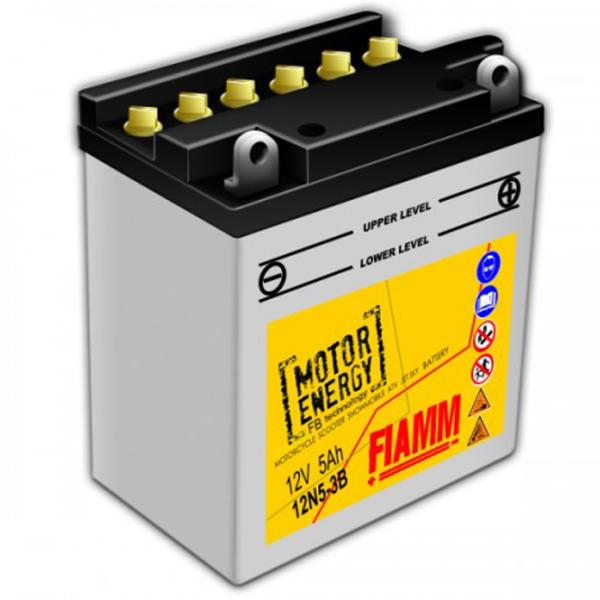 Аккумулятор для мотоцикла Fiamm 12N5-3B 40A/ 5 Ач photo 1
