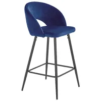 Scaune de bar Halmar 5512637 Бархат/ Металл/ Тёмно синий