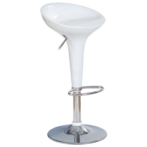 Scaun de bar Halmar H17 Plastic / Metal / White photo 1