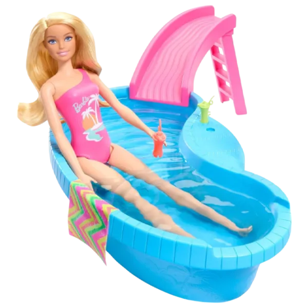 Кукла Barbie Blonde With Pool HRJ74 модель / 3+ photo 1