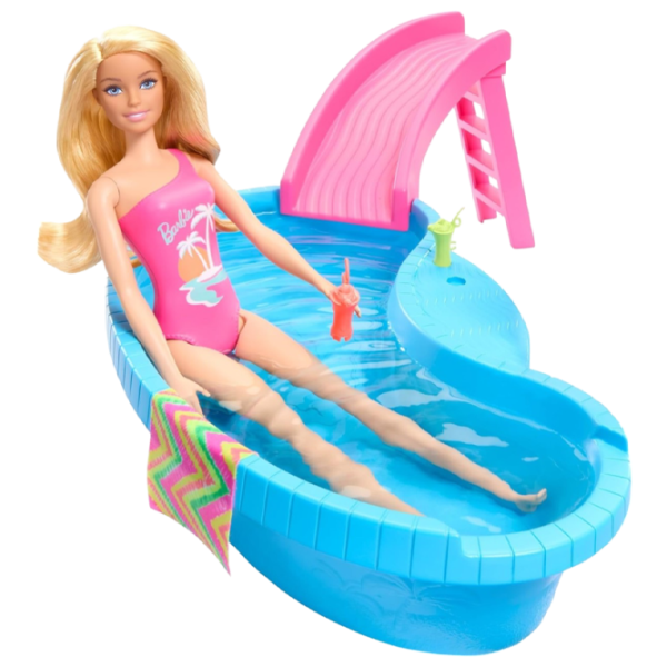 Кукла Barbie Blonde With Pool HRJ74 модель / 3+ photo 1