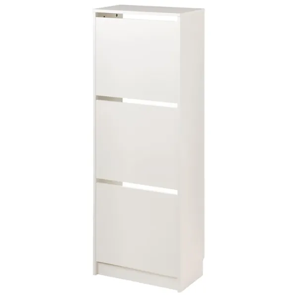 Обувной шкаф Ikea Bissa 3 135см x 45см x 28см/ White/ Белый photo 1