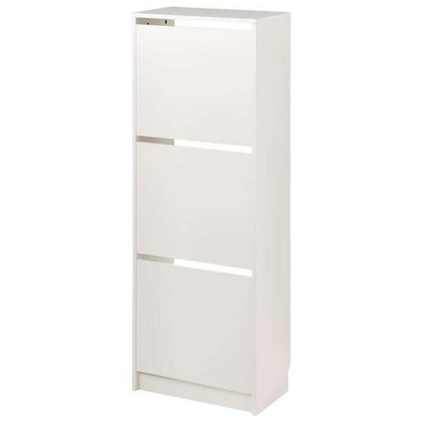 Обувной шкаф Ikea Bissa 3 135см x 45см x 28см/ White/ Белый photo 1