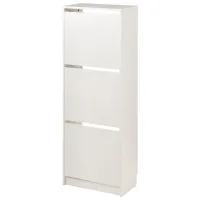 Обувной шкаф Ikea Bissa 3 135см x 45см x 28см/ White/ Белый