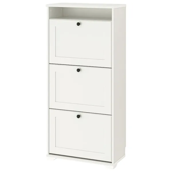 Обувной шкаф Ikea Brusali 3 130см x 61см x 30см/ White/ Белый photo 1
