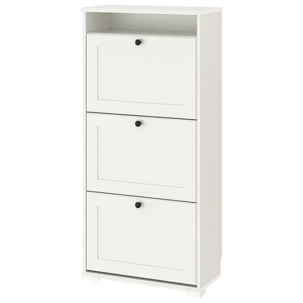 Обувной шкаф Ikea Brusali 3 130см x 61см x 30см/ White/ Белый photo 1
